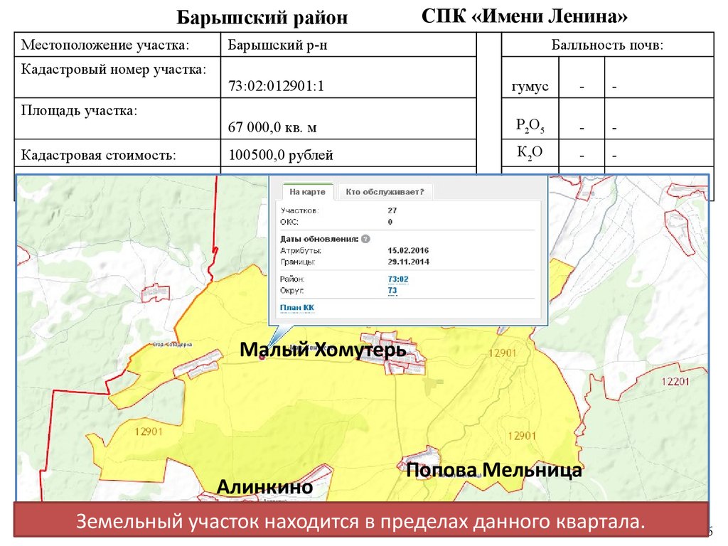 Публичная кадастровая карта барышского района ульяновской области