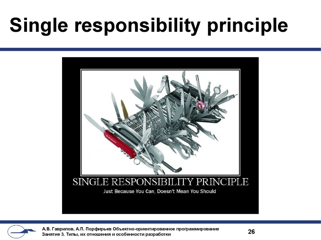 Single responsibility principle диаграмма