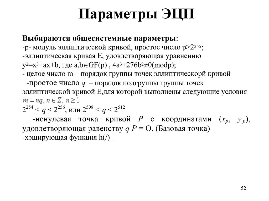 Порядок точки эллиптической кривой. Модуль эллиптической Кривой.