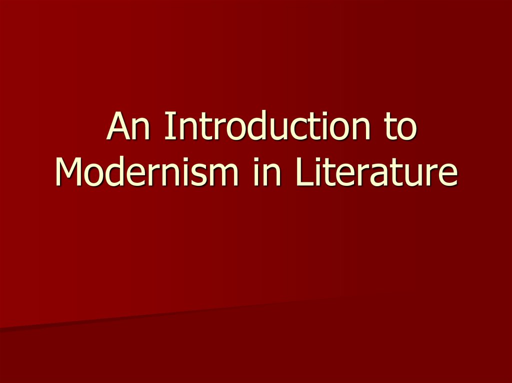 modernism summary