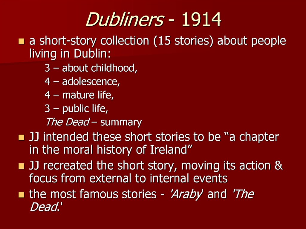 Dubliners - 1914