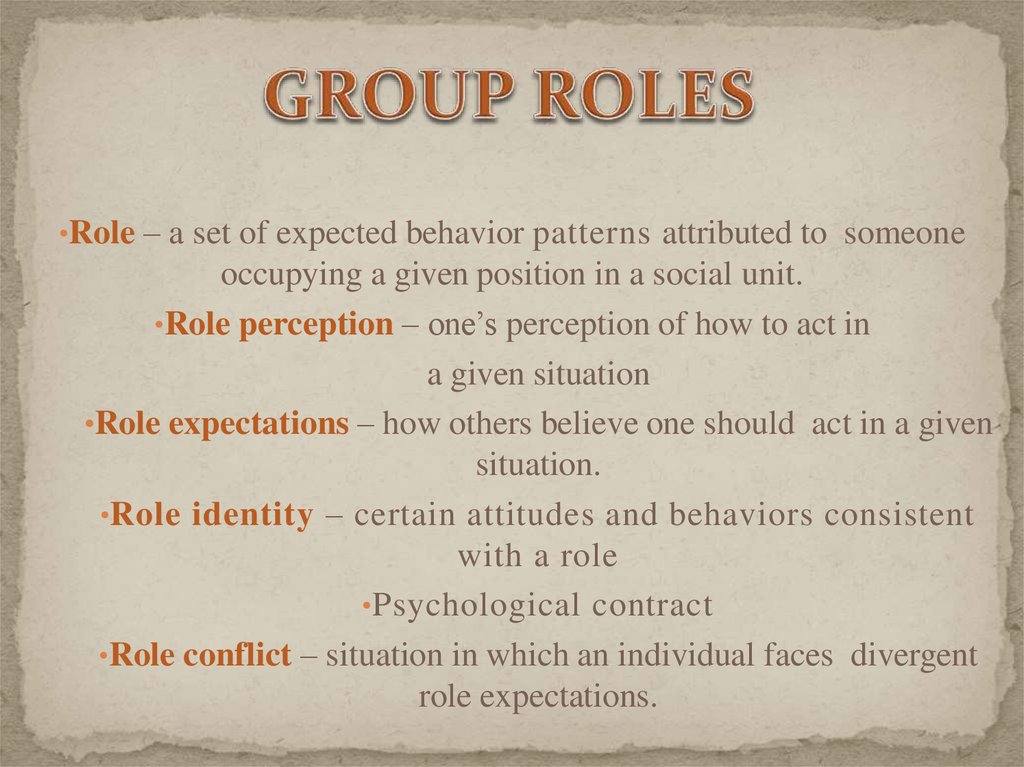 Group roles