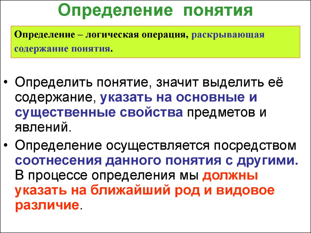 Дать определение и привести примеры. Определяемое определение это в логике. Определение понятий в логике. Понятие это. Виды определений понятий.