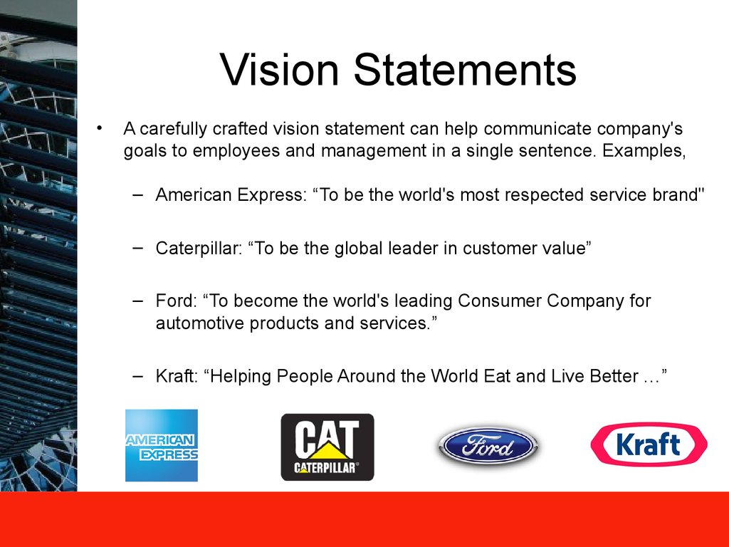 Customer Service Vision Statement Examples