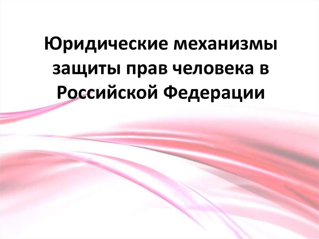 Юридические механизмы защиты прав человека в российской федерации 10 класс презентация