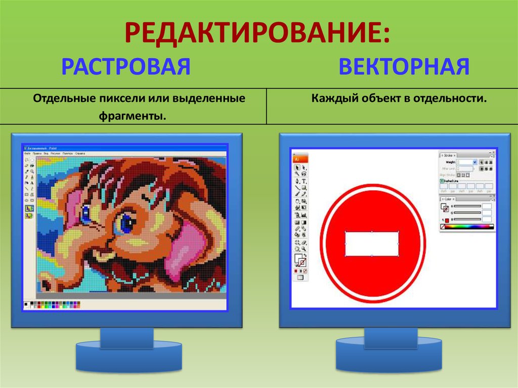 В чем различие растровых и векторных графических изображений