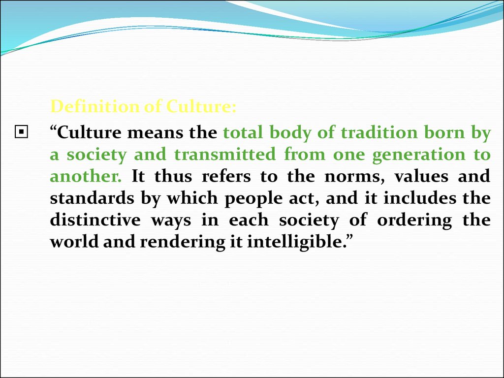 Definition of culture and Islamic Culture - презентация онлайн