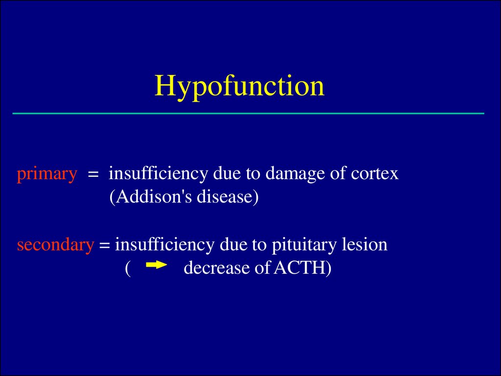 Hypofunction