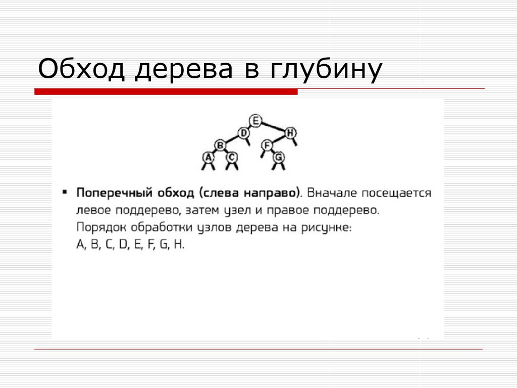 Левое корень правое. Обход дерева в глубину. Обход бинарного дерева слева направо. Обратный обход дерева в глубину. Обход дерева в ширину.