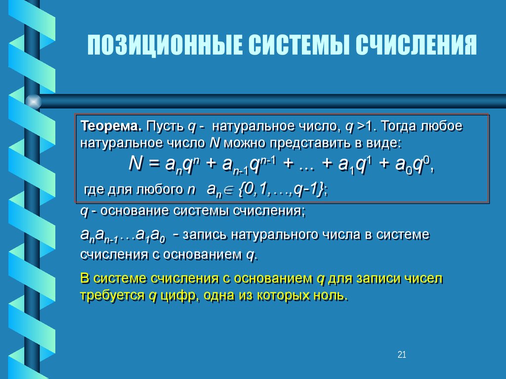 Презентация на тему позиционные системы счисления