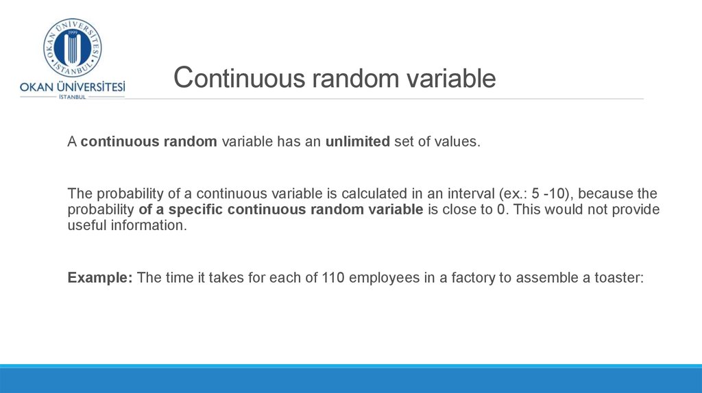 Continuous random variable