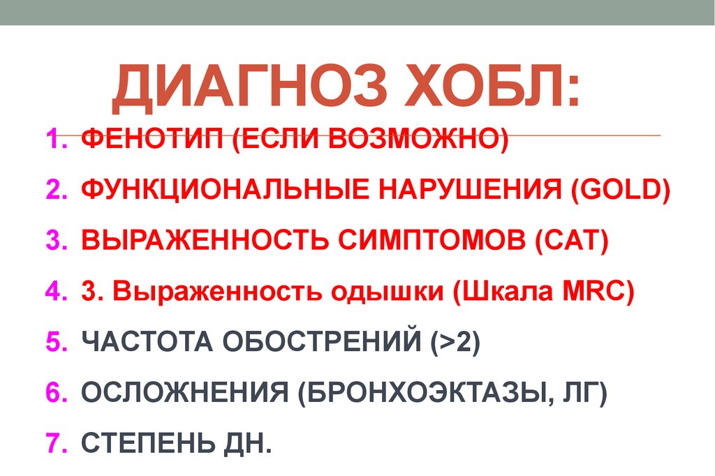 Классификация ХОБЛ по фенотипам. Клинические проявления ХОБЛ по фенотипам. Выраженность симптомов по Cat. Фенотип ХОБЛ ABCD.