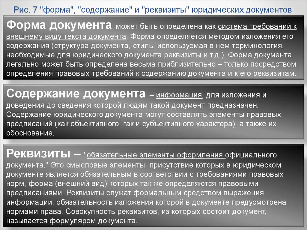 Проект документа содержащего. Форма и содержание юридического документа. Элементы формы и содержания юридических документов. Форма и структура юридического документа. Виды юридических документов.