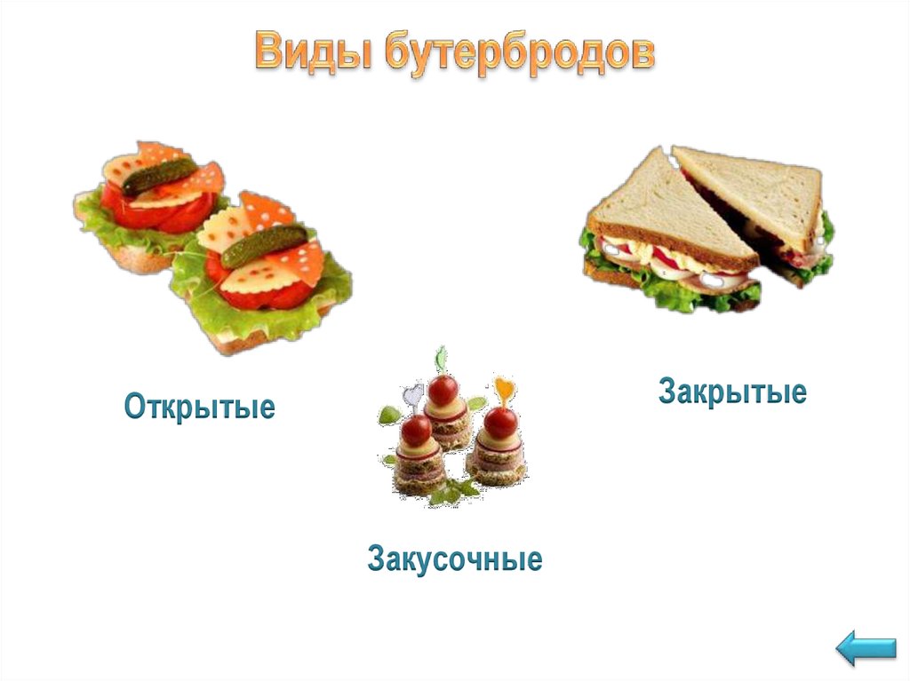 Виды Бутербродов Фото