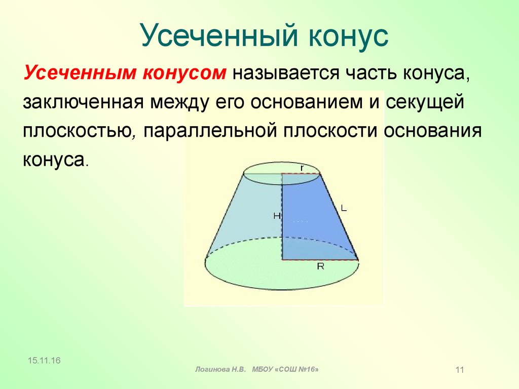 Усеченный конус может быть получен вращением