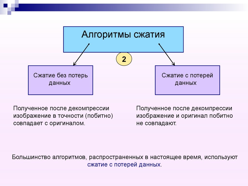 Алгоритмы сжатия изображений презентация