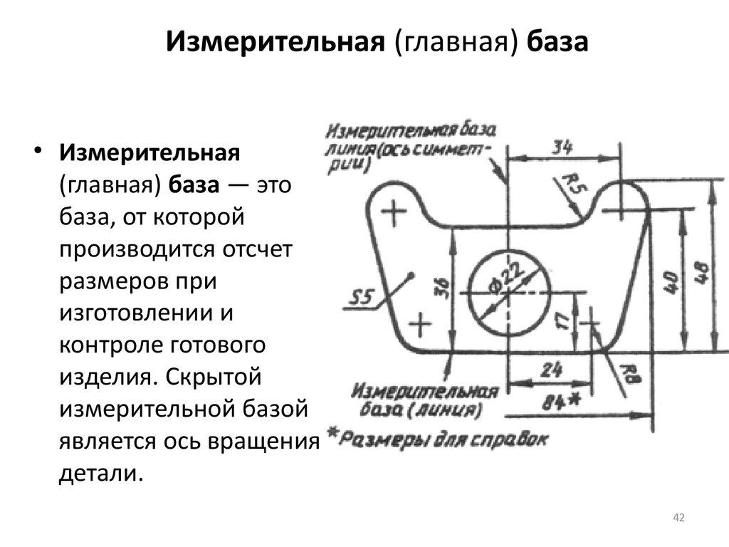 Конструкторская база на чертеже