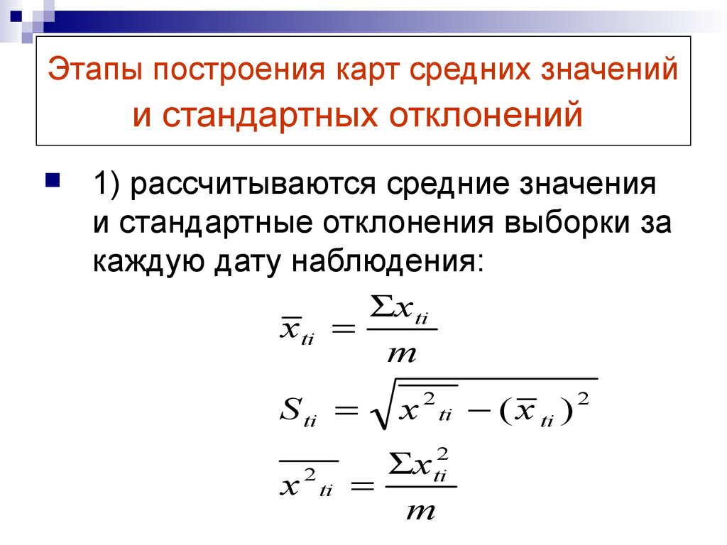 Карта среднего значения