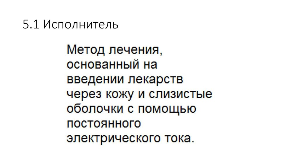 5.1 Исполнитель