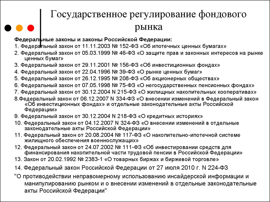 Манипулирование рынком фз. Государственное регулирование фондового рынка. Законы регулирования рынка. Государственное регулирование фон. Фондовый рынок как объект государственного регулирования.