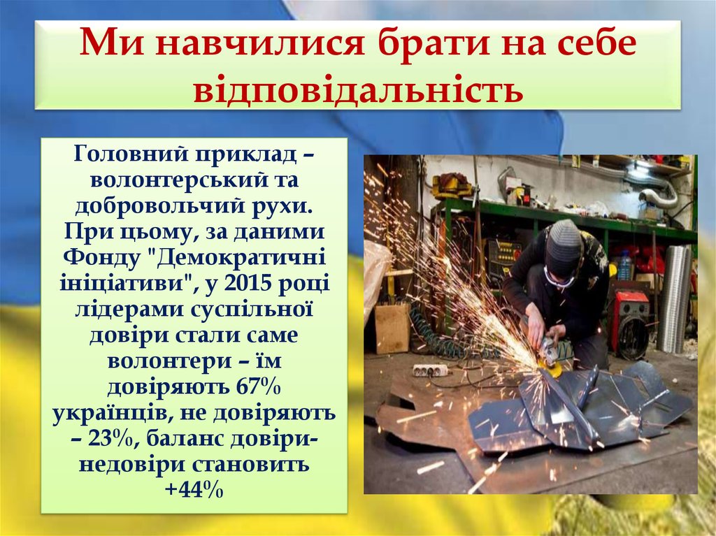 Ми навчилися брати на себе відповідальність