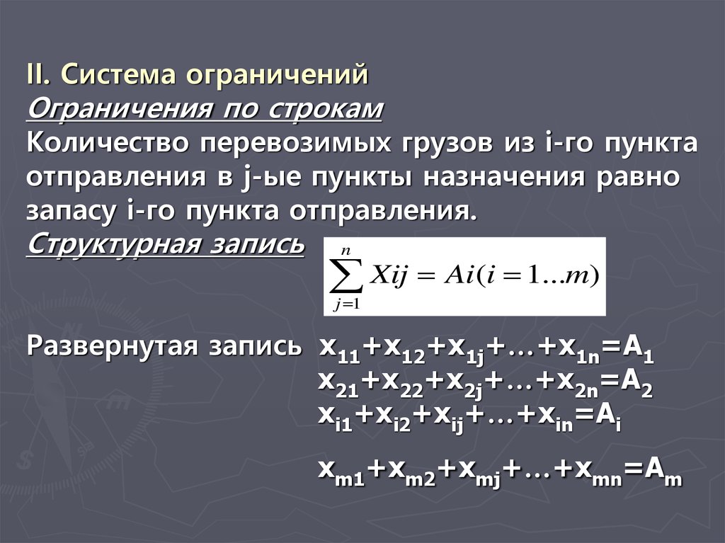 Условие число. Распределительный метод линейного программирования. Система лимитов. Объем грузов в пункте отправления равен. TC равно в запасах.