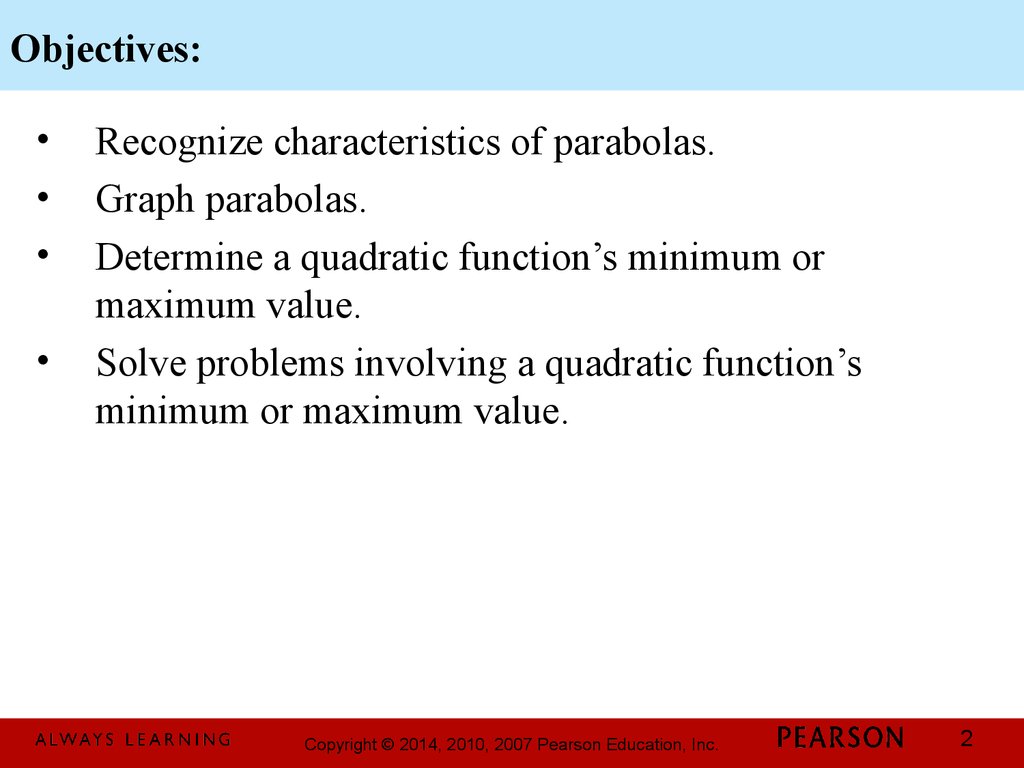 Objectives: