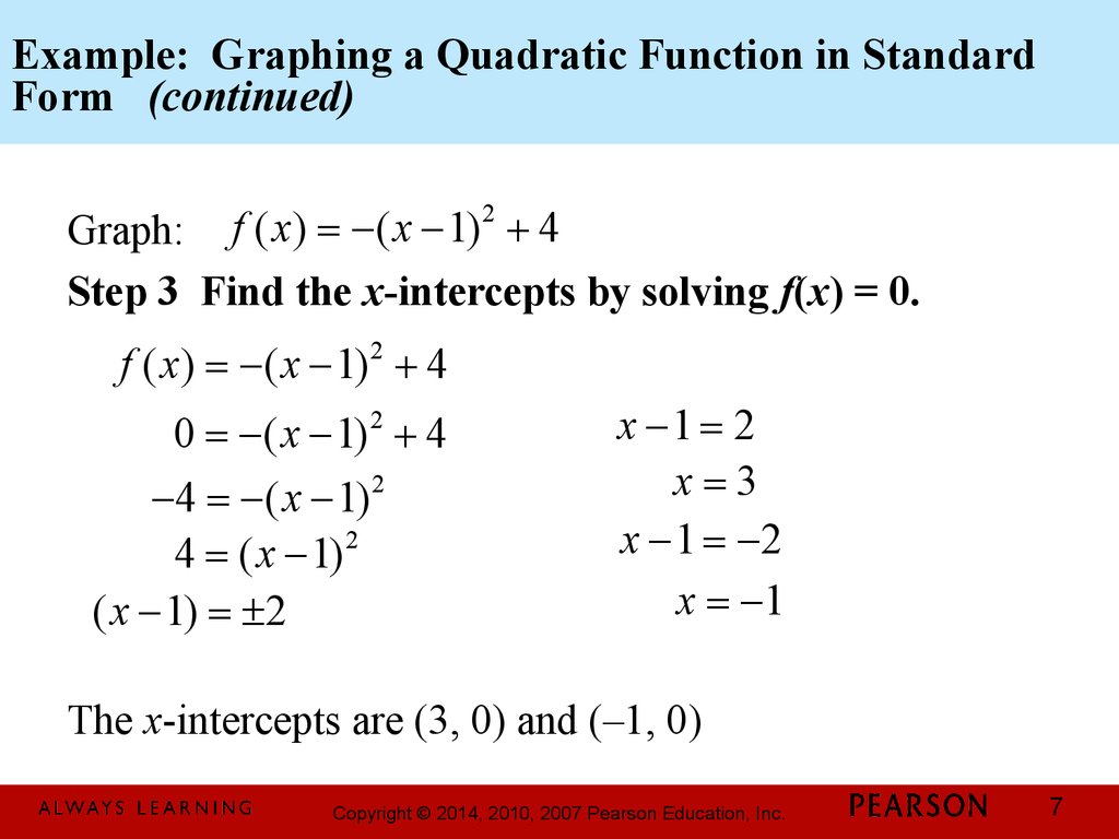 Chapter 3 Polynomial And Rational Functions 3 1 Quadratic Functions Online Presentation