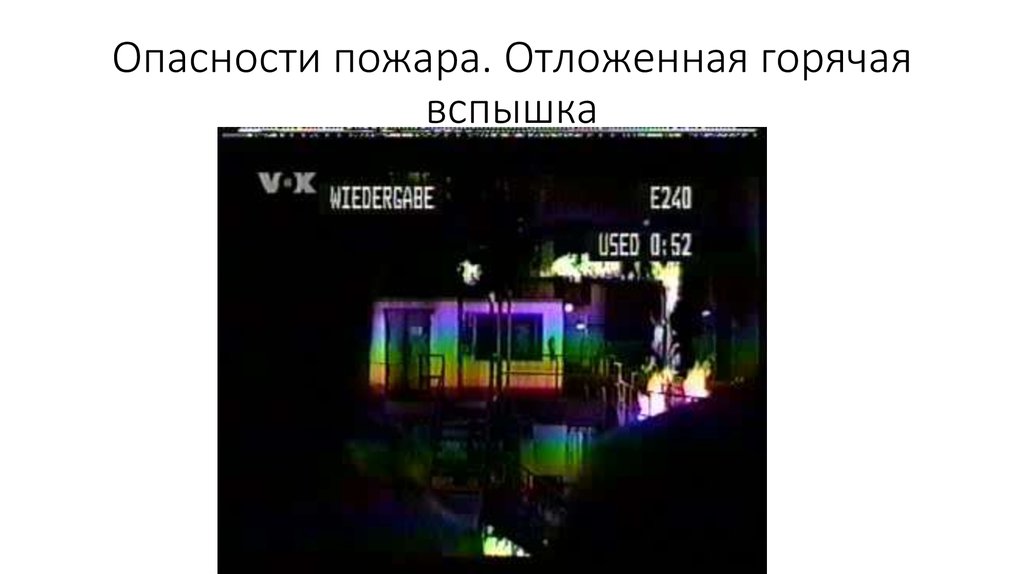 Опасности пожара. Отложенная горячая вспышка