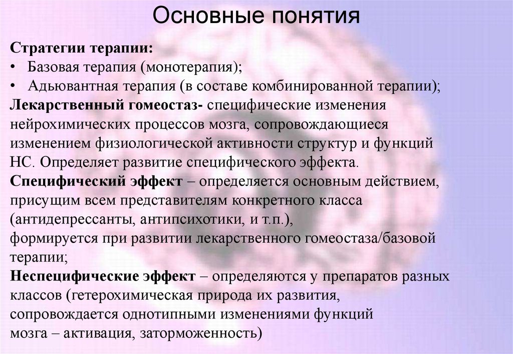 Понятие терапия