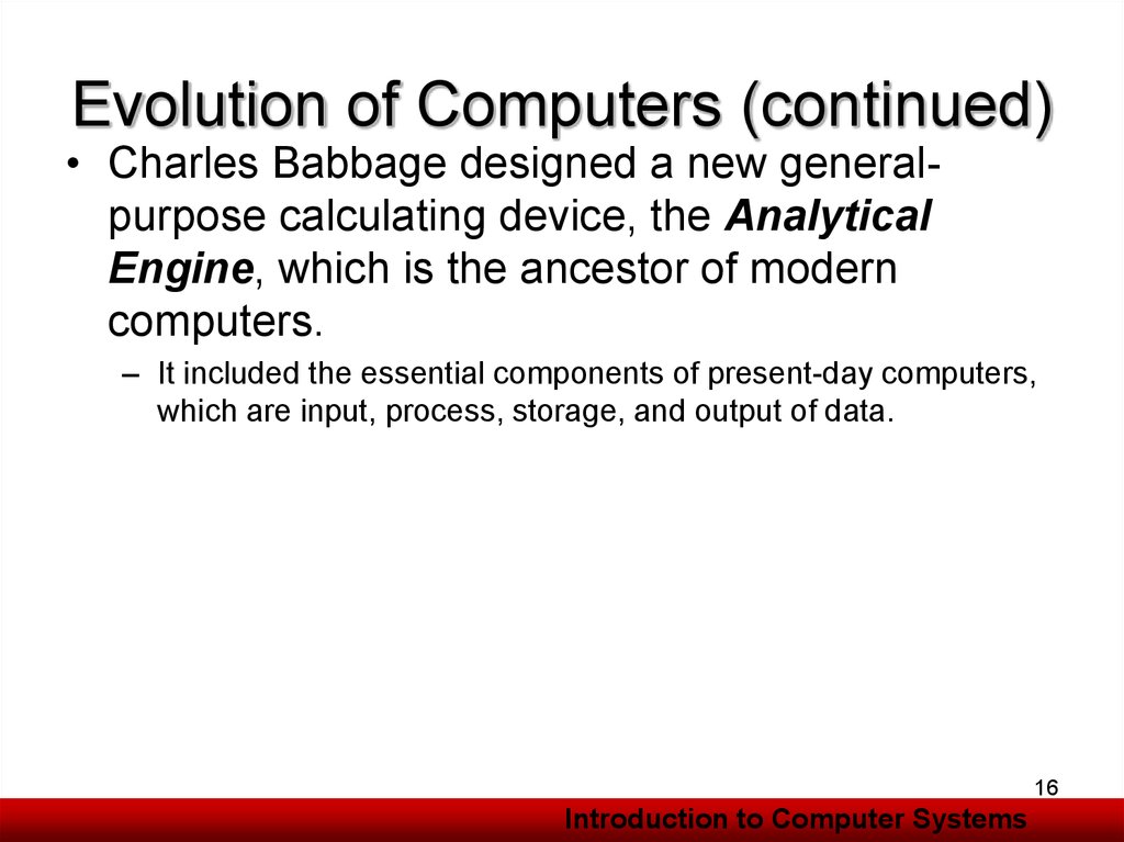 Evolution of Computers (continued)