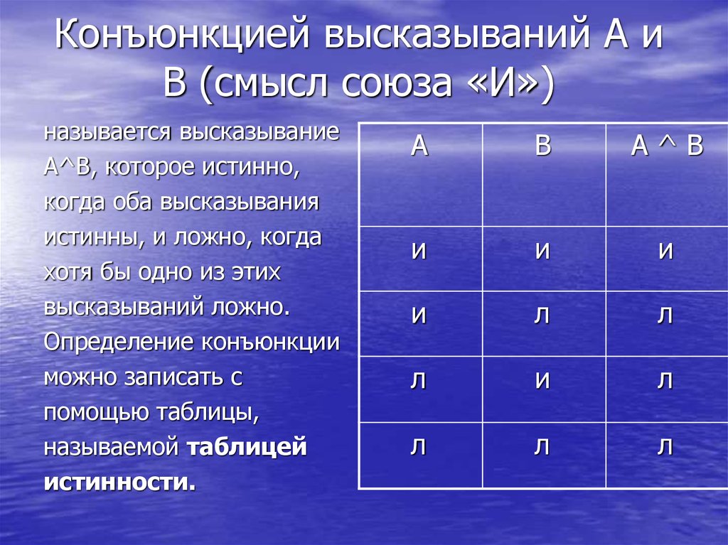 Союз высказывания. Конъюнкция высказываний. Конъюнкция двух высказываний. Конъюнкция выражение. Конъюнкция примеры высказываний.