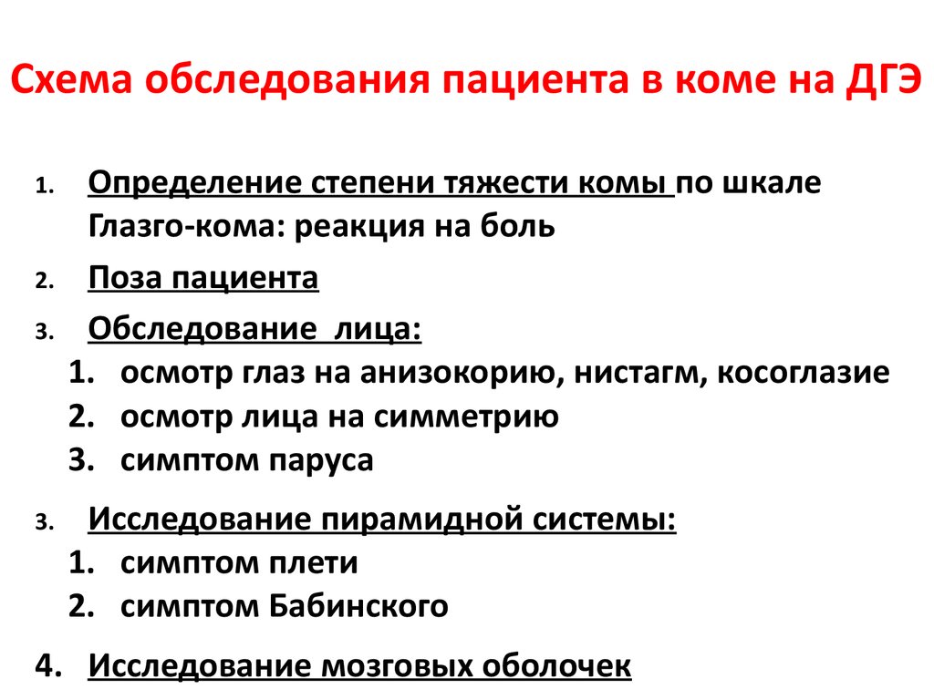 Года при обследовании больных. Схема обследования неврологического больного. Схема осмотра пациента. Обследование больного в коме. Осмотр больного схема.