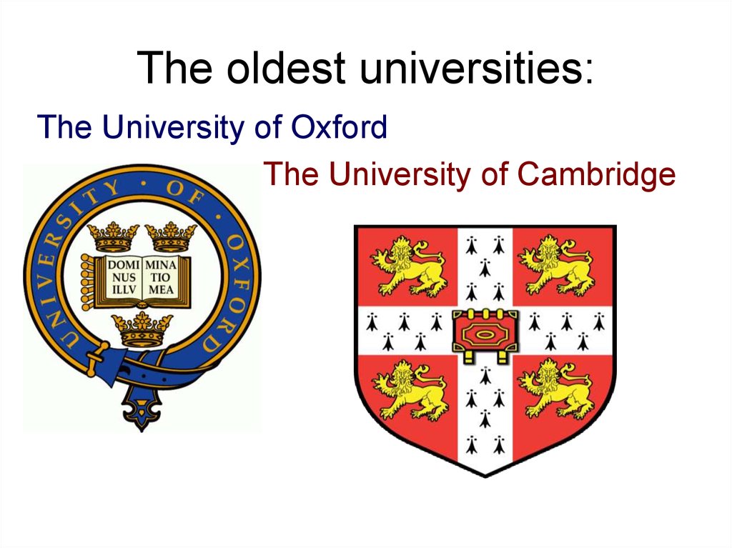 Cambridge university презентация