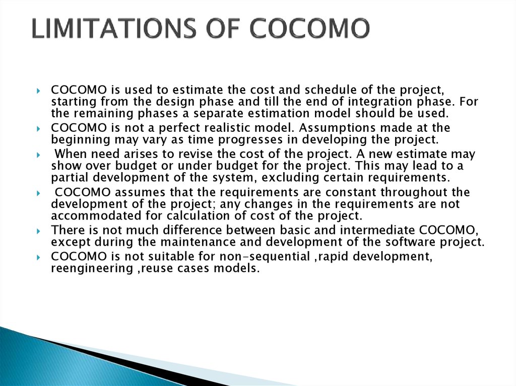 cocomo model in software project management ppt