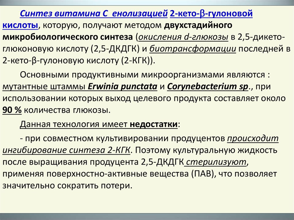 Биотехнология получения витаминов презентация