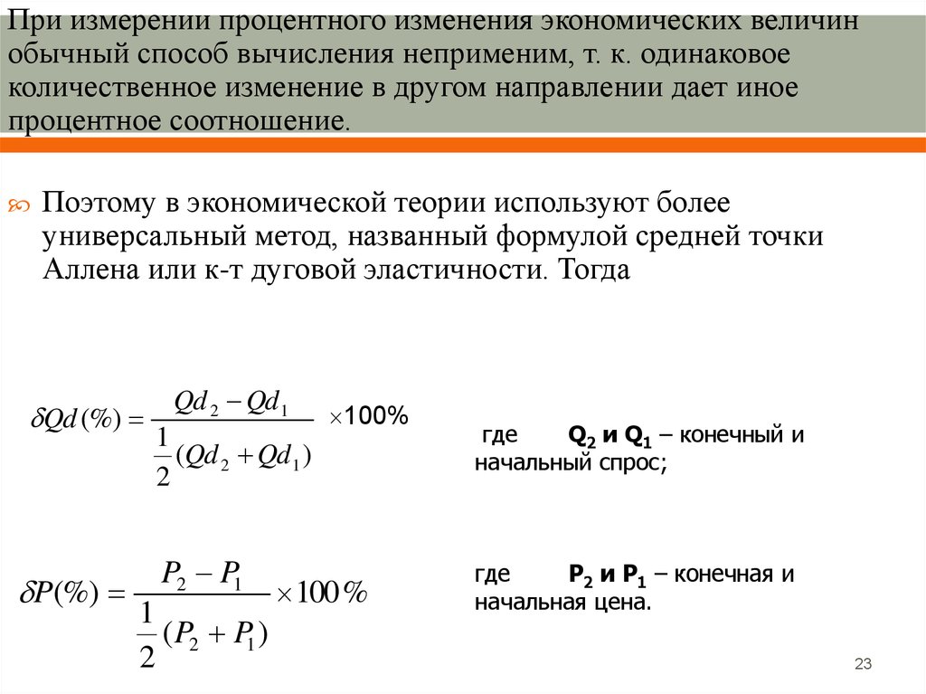 Процентное изменение. Изменение экономических величин. Метод процентного соотношения. Процентное соотношение и количественное.