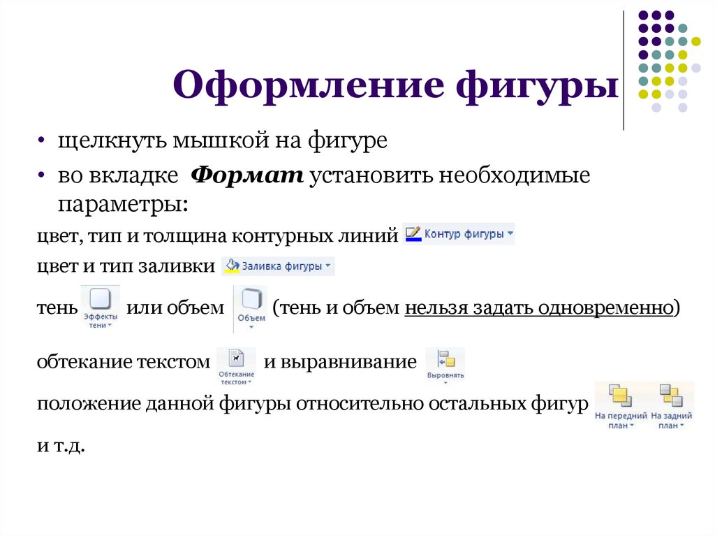 Необходимых параметров. Презентация пример оформить фигурами.