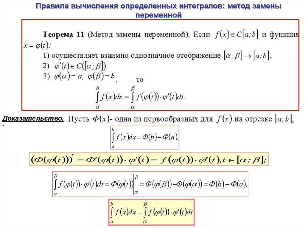 Найти интеграл методом подстановки