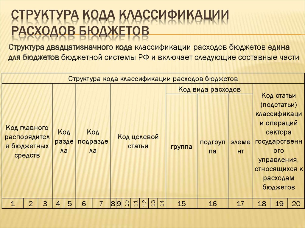 Код национального проекта в бюджетной классификации расходов