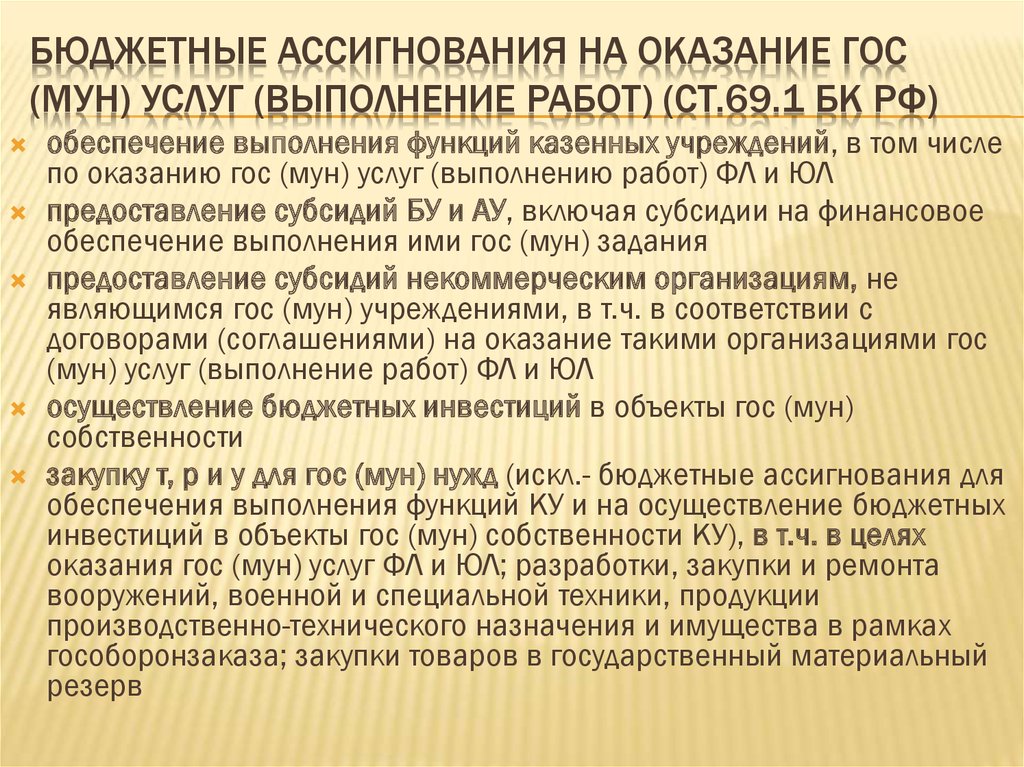 Обеспечение выполнения функций казенных учреждений. Цели гос и Мун услуг. Функции гос и Мун надзора. Типы гос и Мун учреждений. Требования гос и Мун услуг.