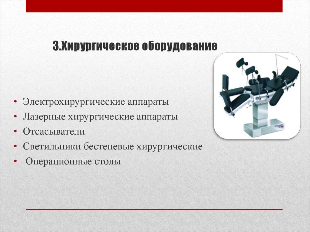 Медицинское оборудование презентация