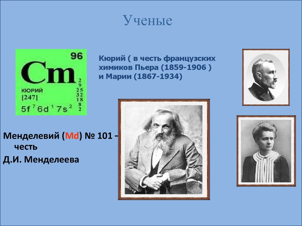 Элемент назван в честь россии. Кюрий элемент. Кюрий химический элемент. Кюрий в честь кого. Кюрий 247.