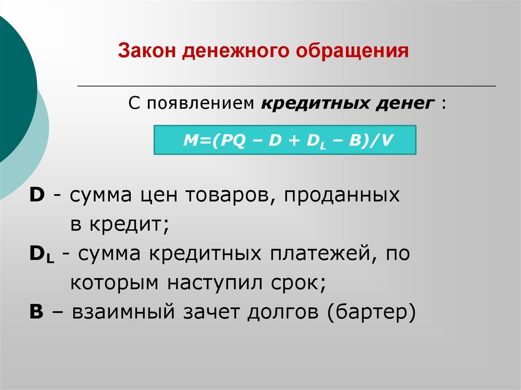 Денежные законы