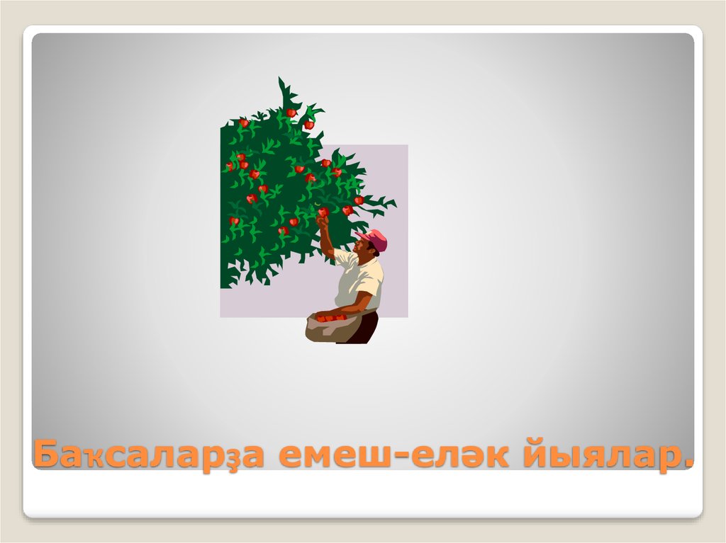 Баҡсаларҙа емеш-еләк йыялар.