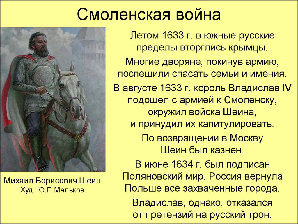 Смоленская война 1632 карта