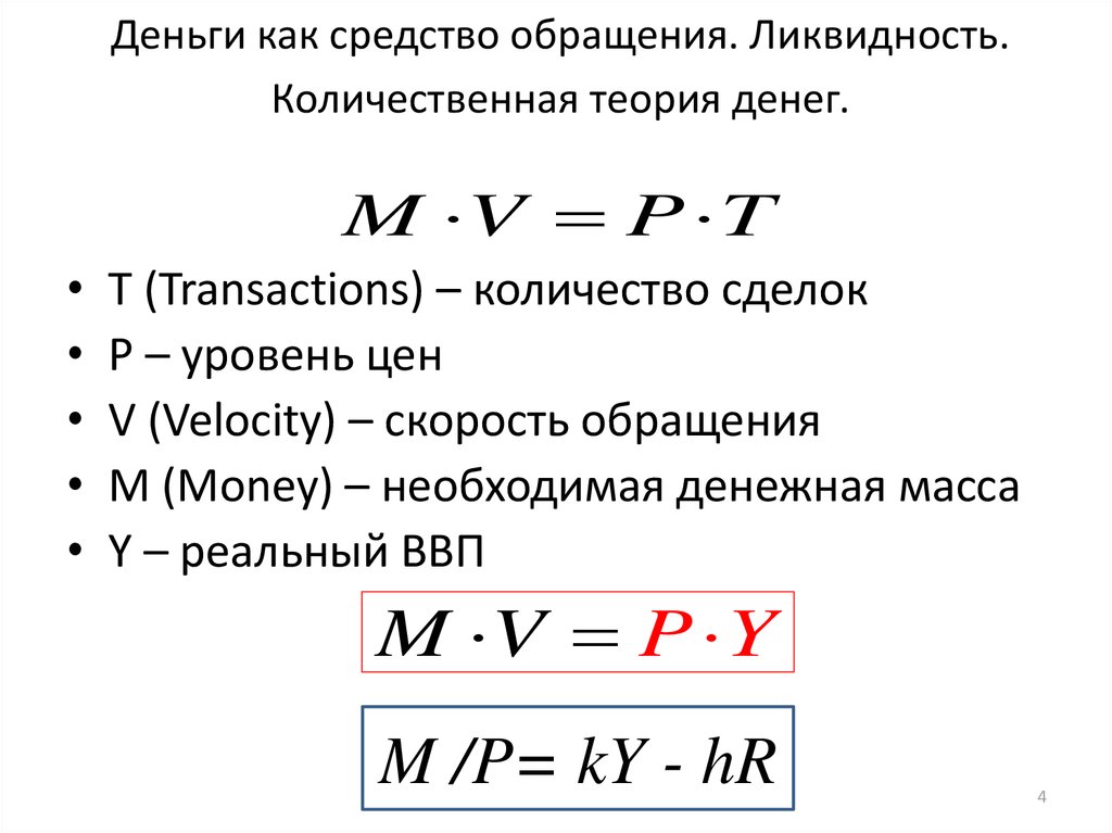 Количественная теория денег