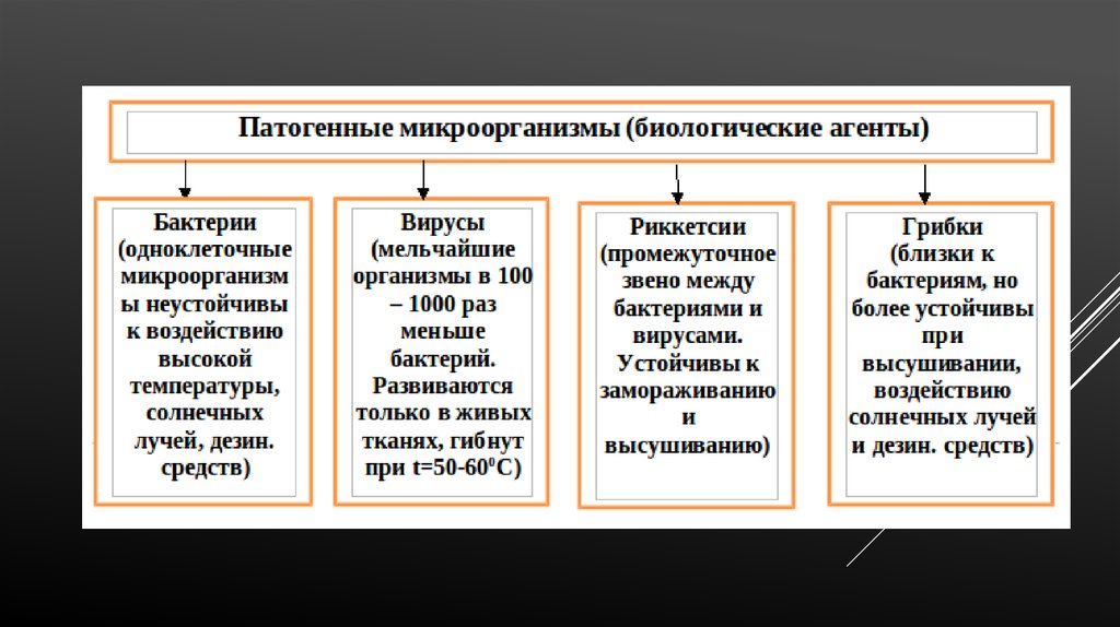 Поражающие биологического оружия