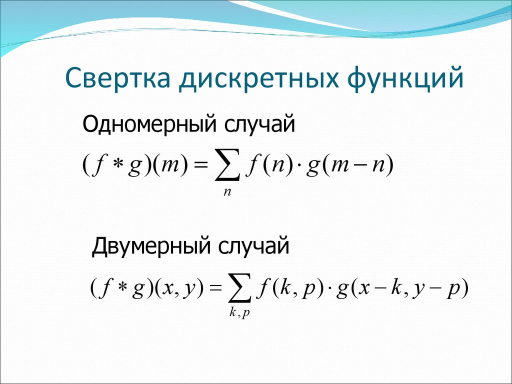 Найти изображение свертки функции