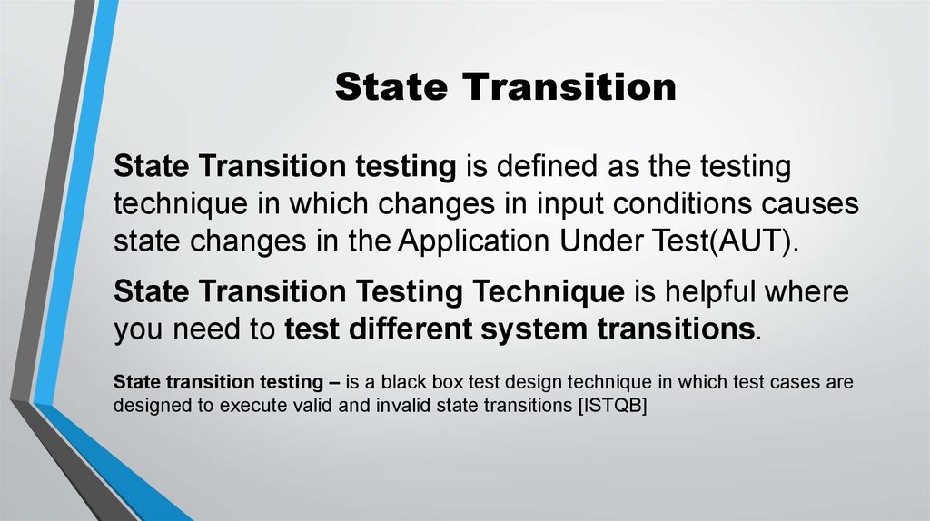 State Transition. State Transition Testing пример. State Transitional Testing. Тестирование State-Transition Testing презентация. State design